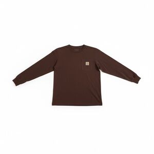 Carhartt Dark Brown Pocket Long Sleeve Tee